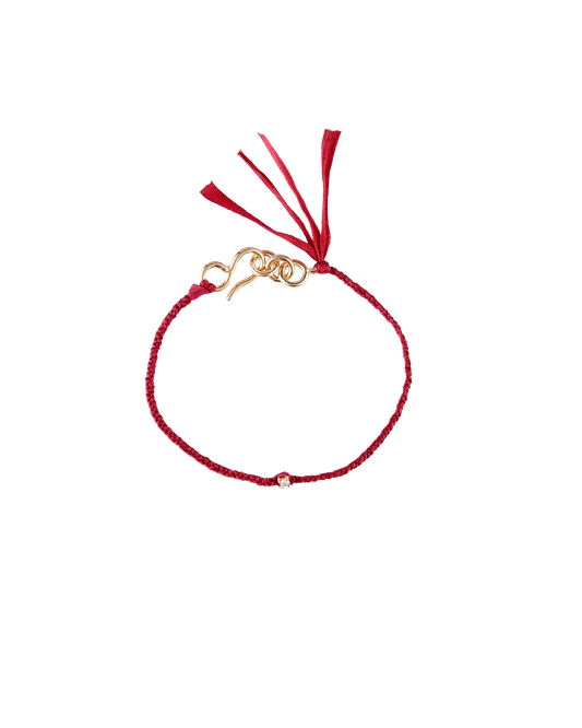 Pure Silk Bracelet 1 Diamond -Gold-