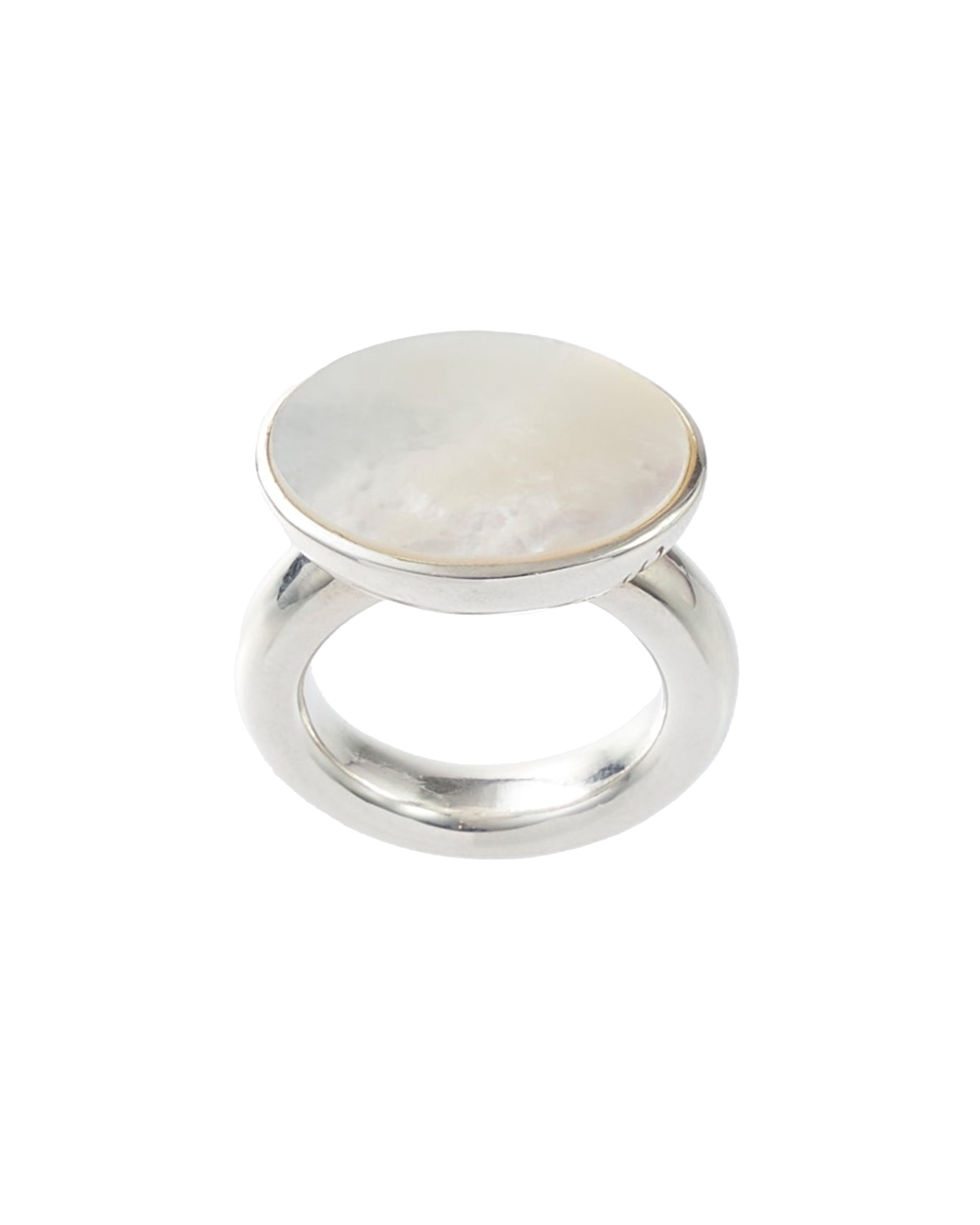Flat Mother Of Pearl Ring