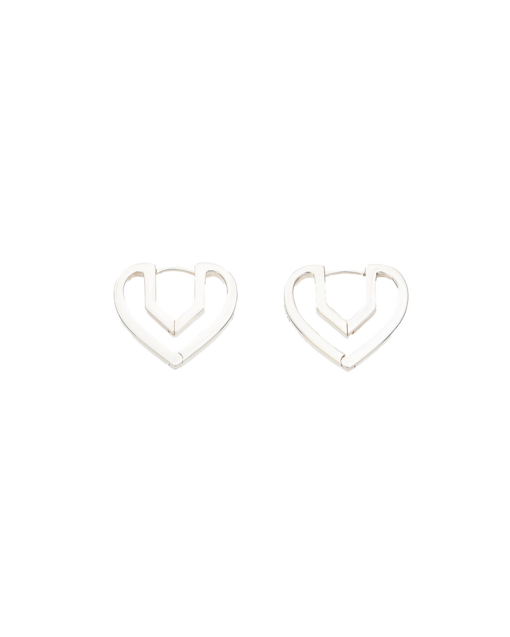 Hug Heart Hoop Pierce S -Silver-