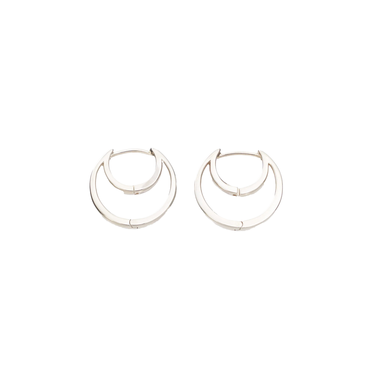 Hug Moon Hoop Pierce S -Silver-