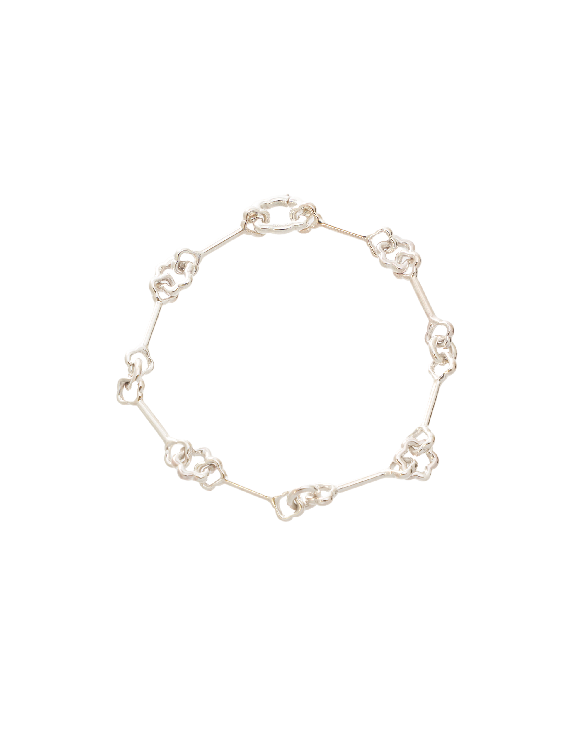 Flower Chain Bracelet -Silver-