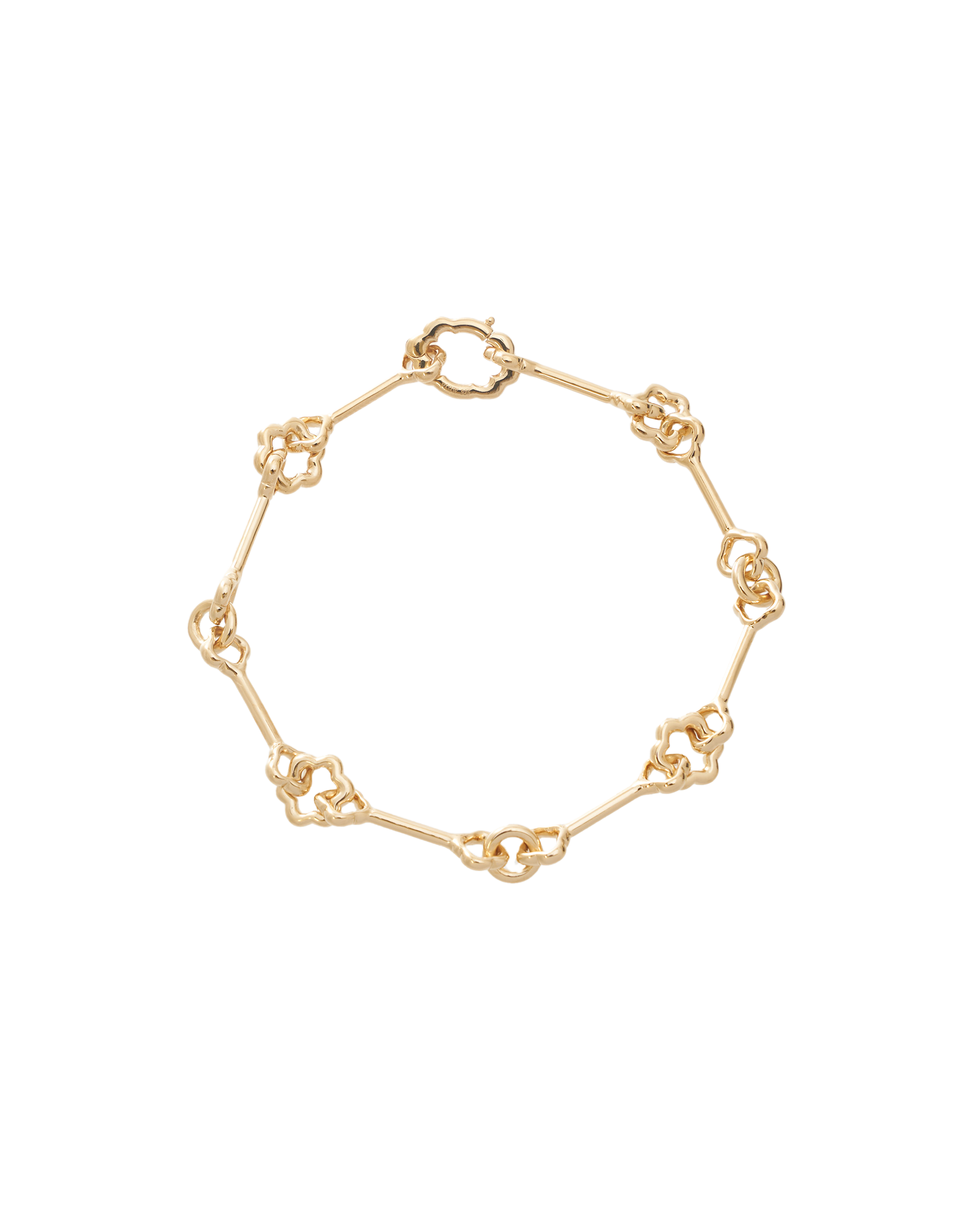 Flower Chain Bracelet -Gold-