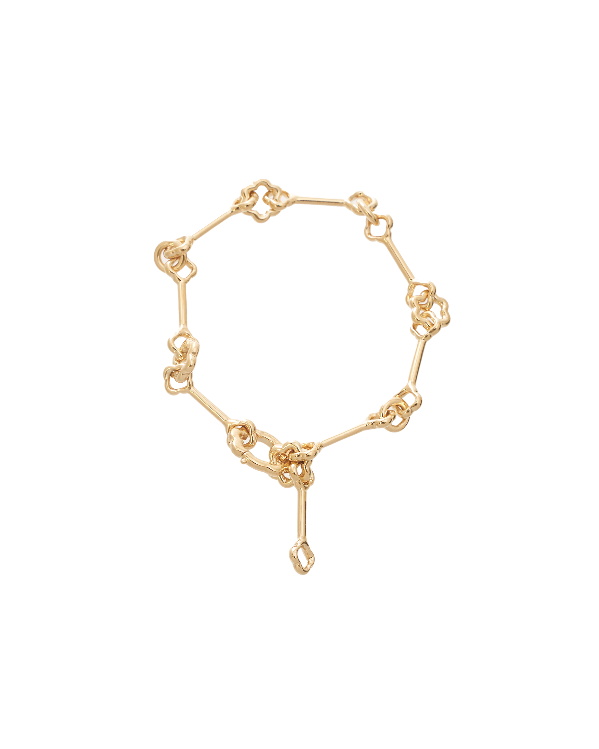 Flower Chain Bracelet -Gold-