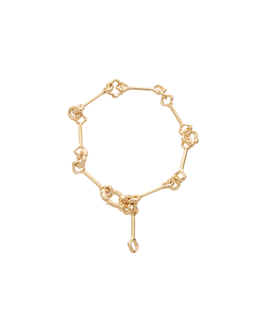 Flower Chain Bracelet -Gold-