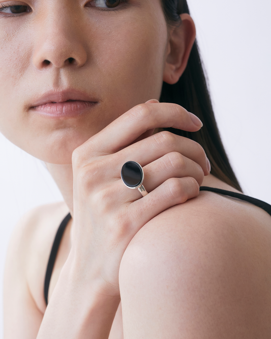 Flat Ring Onyx
