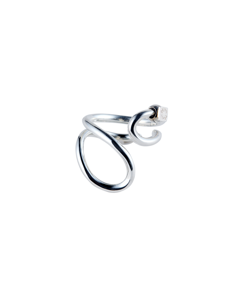 Wave Ring -Hug- Silver