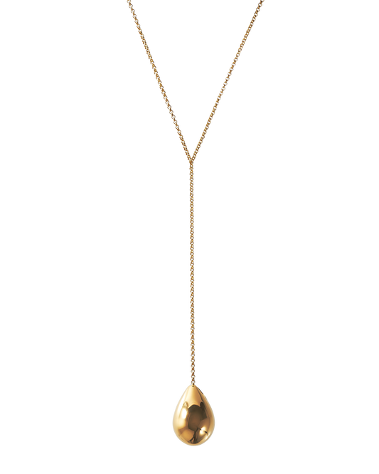 Drop  Line Necklace L -Gold-