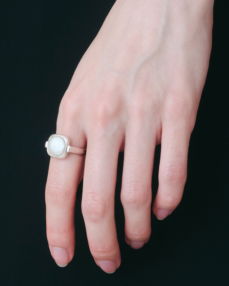 Country Pearl Ring -Silver-