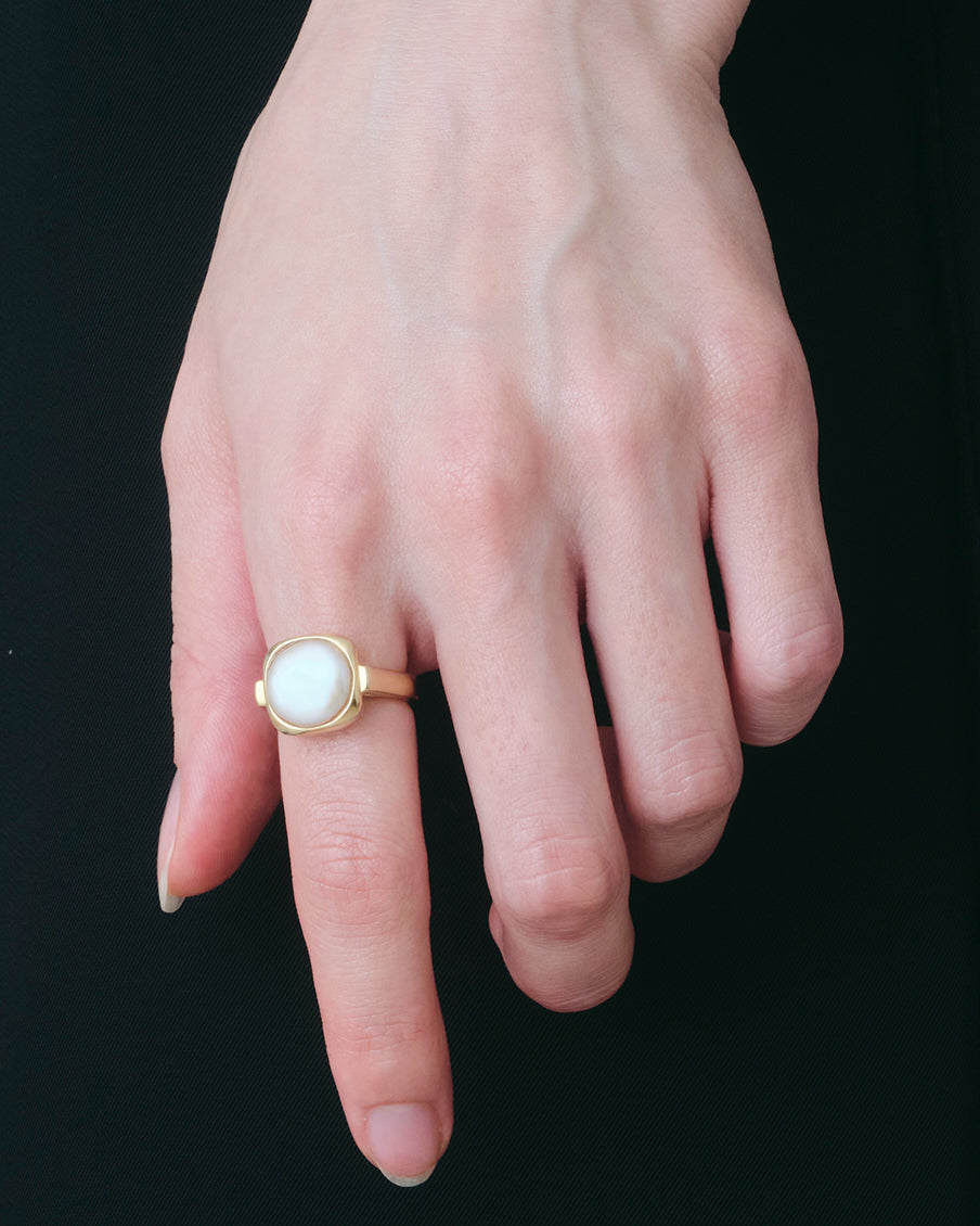 Country Pearl Ring -Gold-