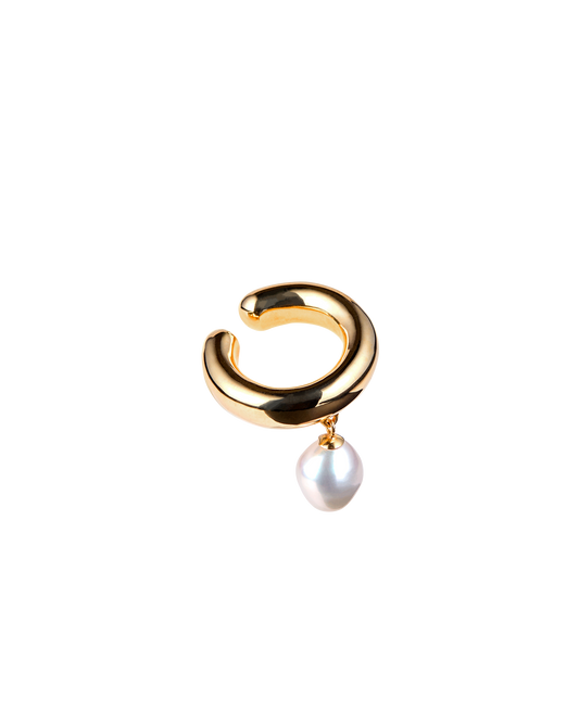 Sunny C Pearl Earcuff -Gold-