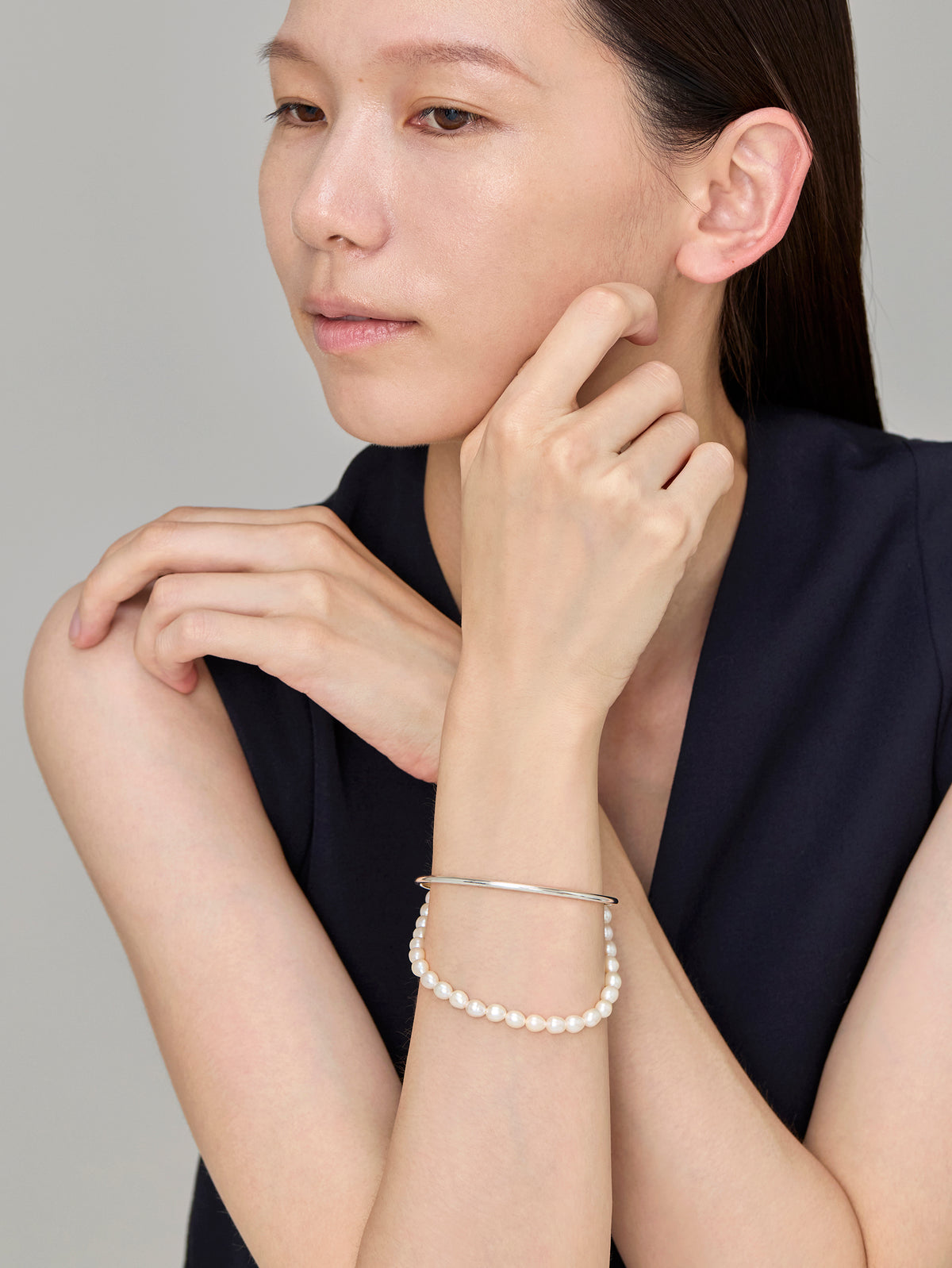 Flower Stalk Bracelet -Silver-