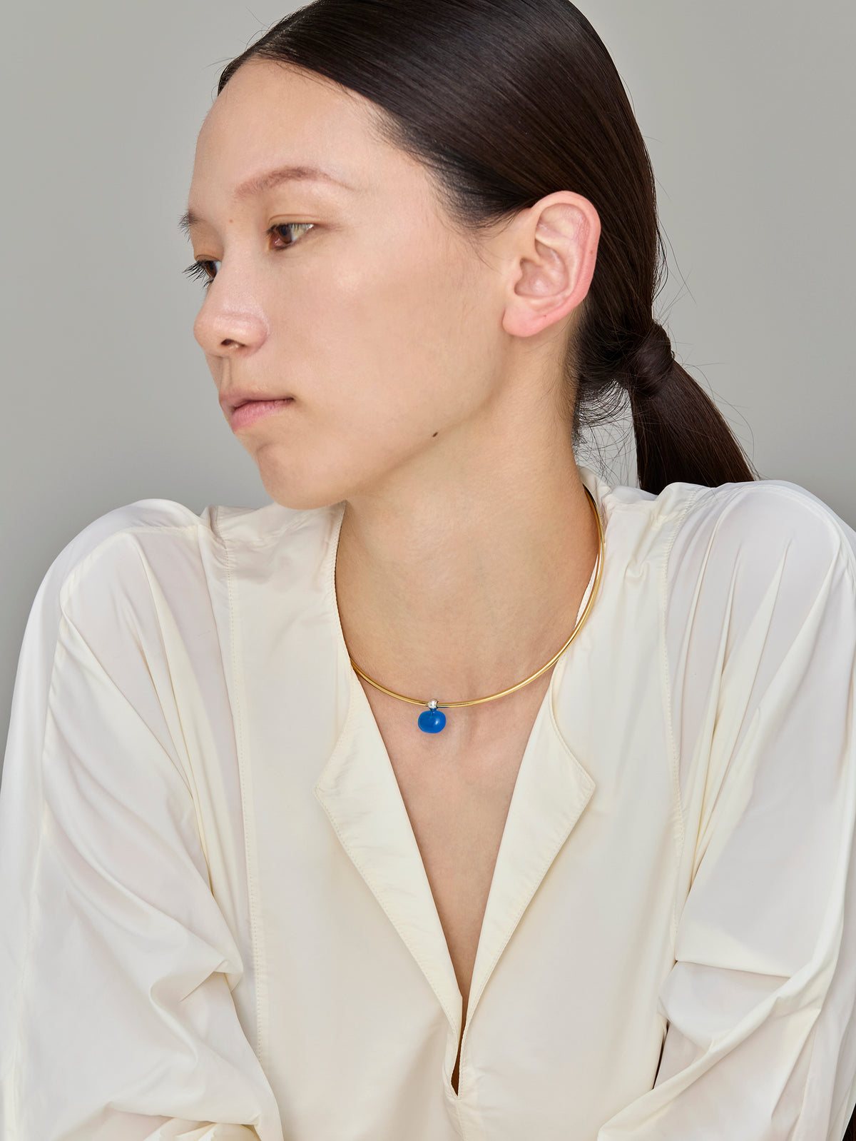 Charm Dew Drop-Blue Chalcedony