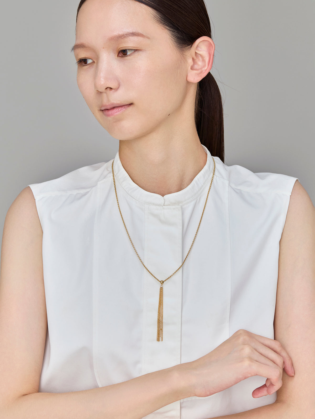 Cord Necklace 70cm -Gold-