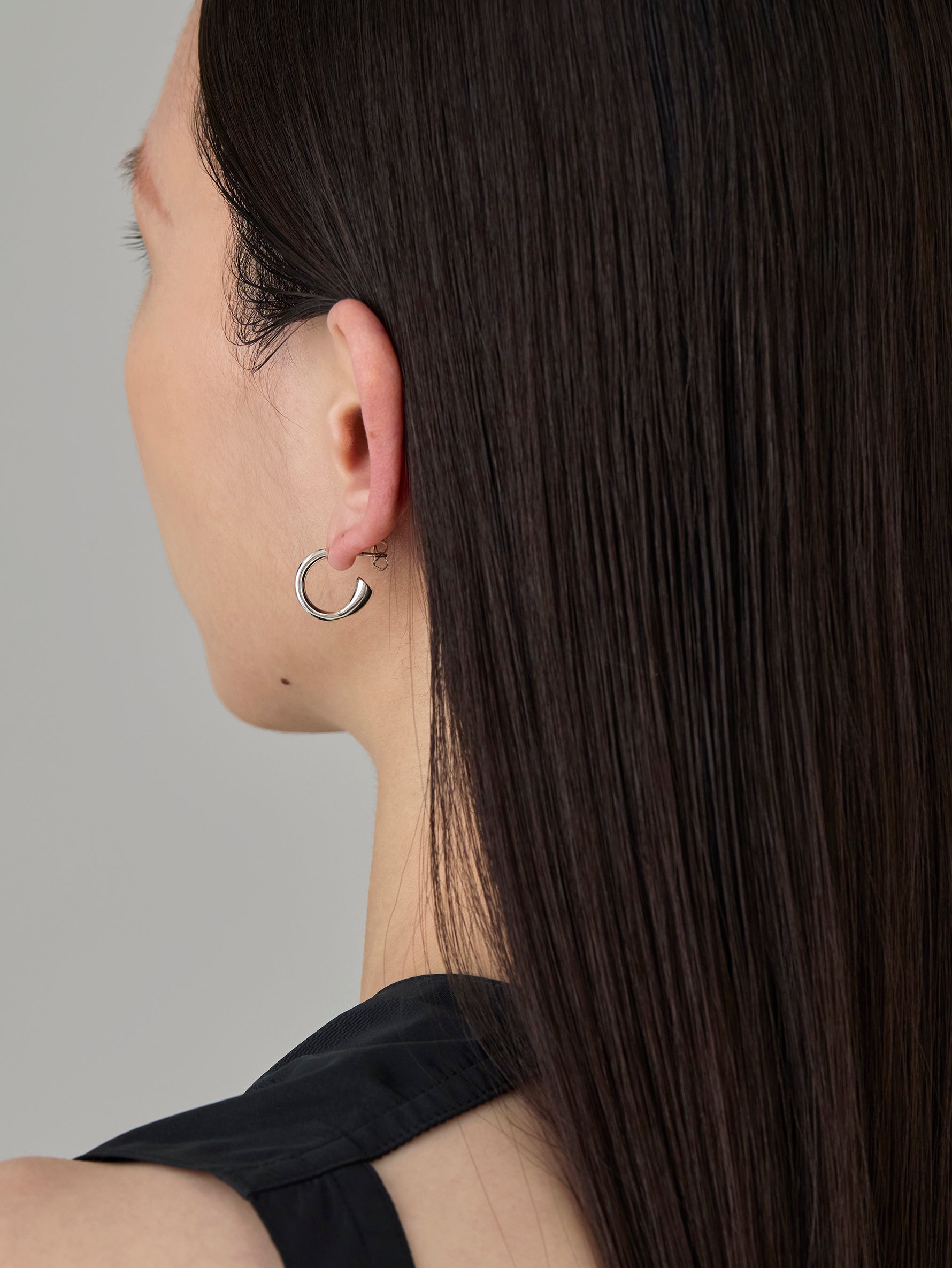 Flower Stalk Pierces S -Silver-