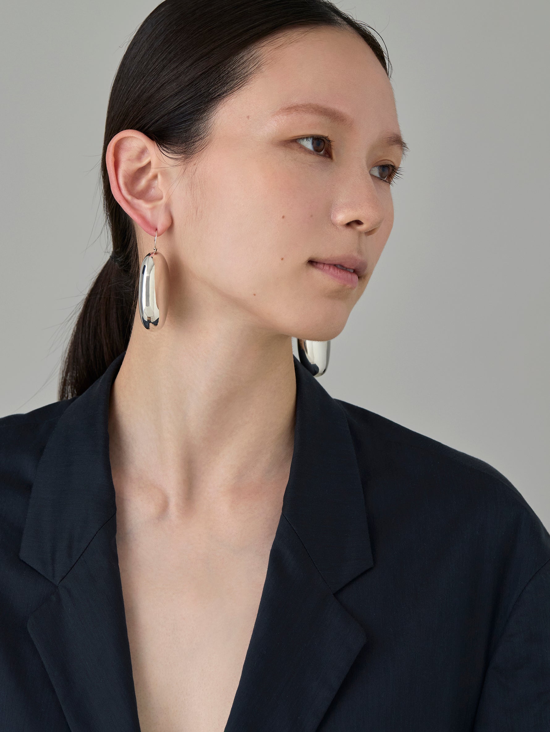 Pure Silver Stone Pierces L