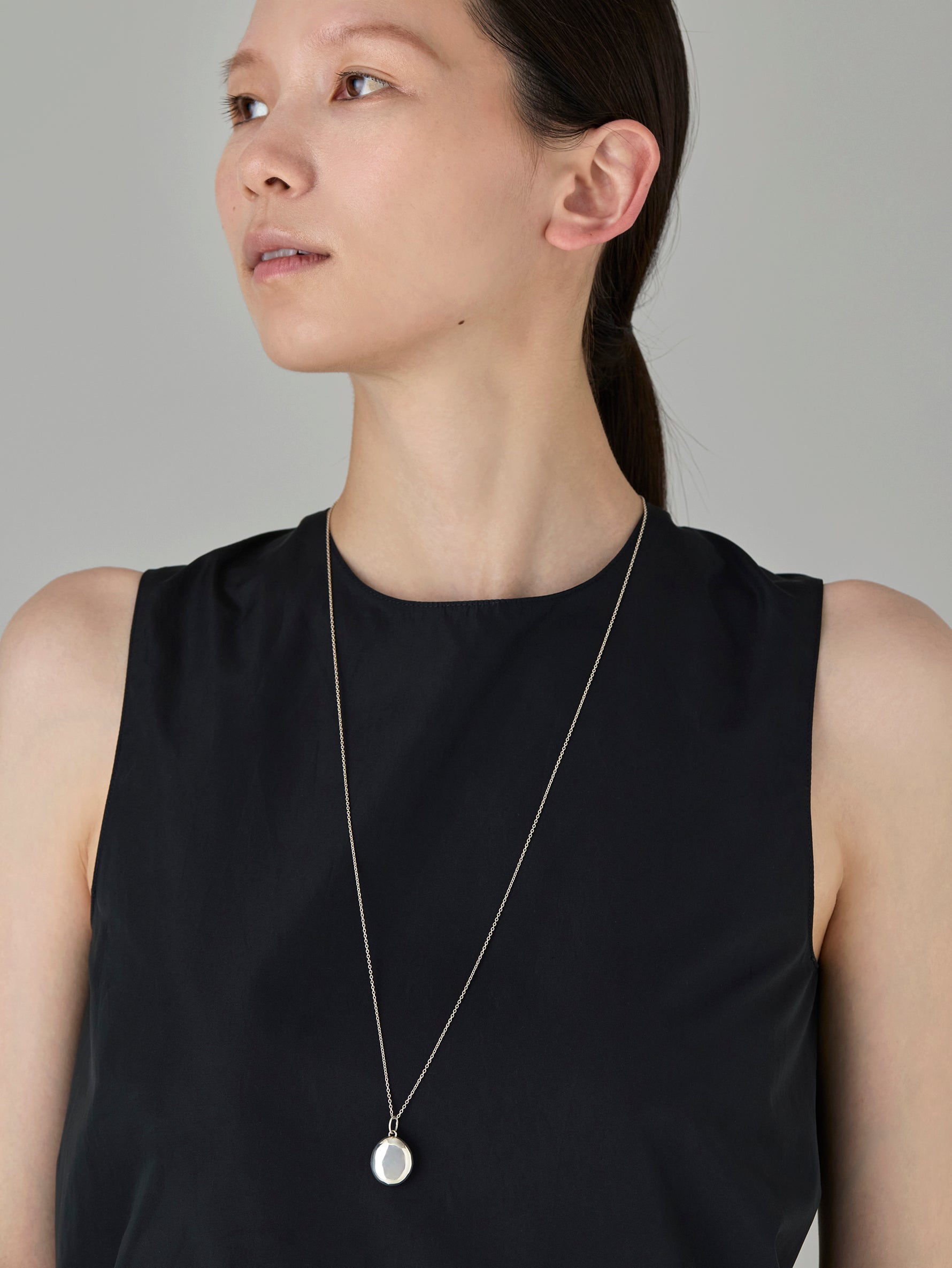 Pure Silver Stone Necklace