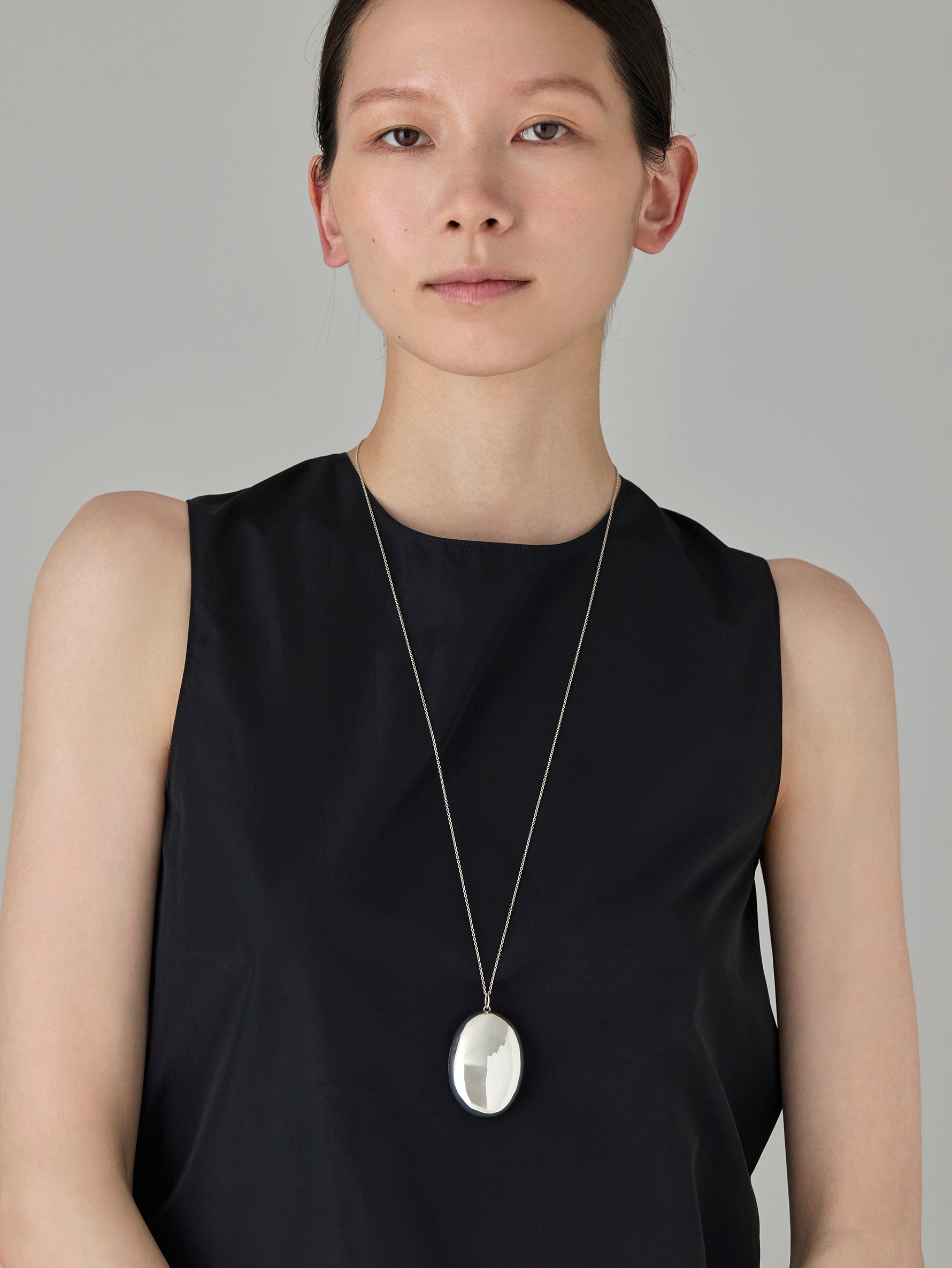 Pure Silver Stone Necklace L