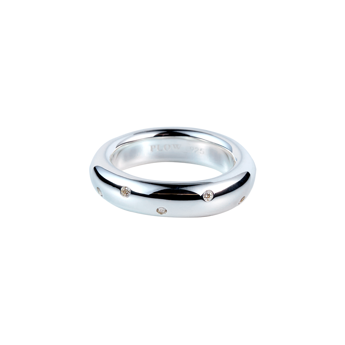 PLOW プラウ/リング シルバー925 スモーキークオーツ Drop Ring Diamond -Silver-