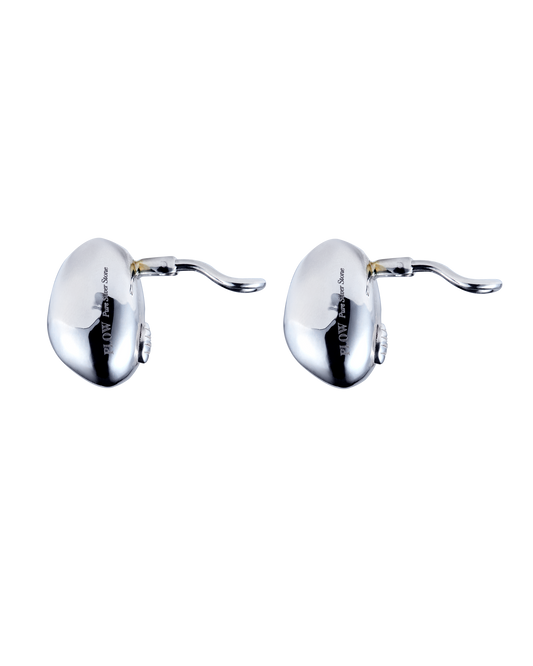Pure Silver Stone Earrings
