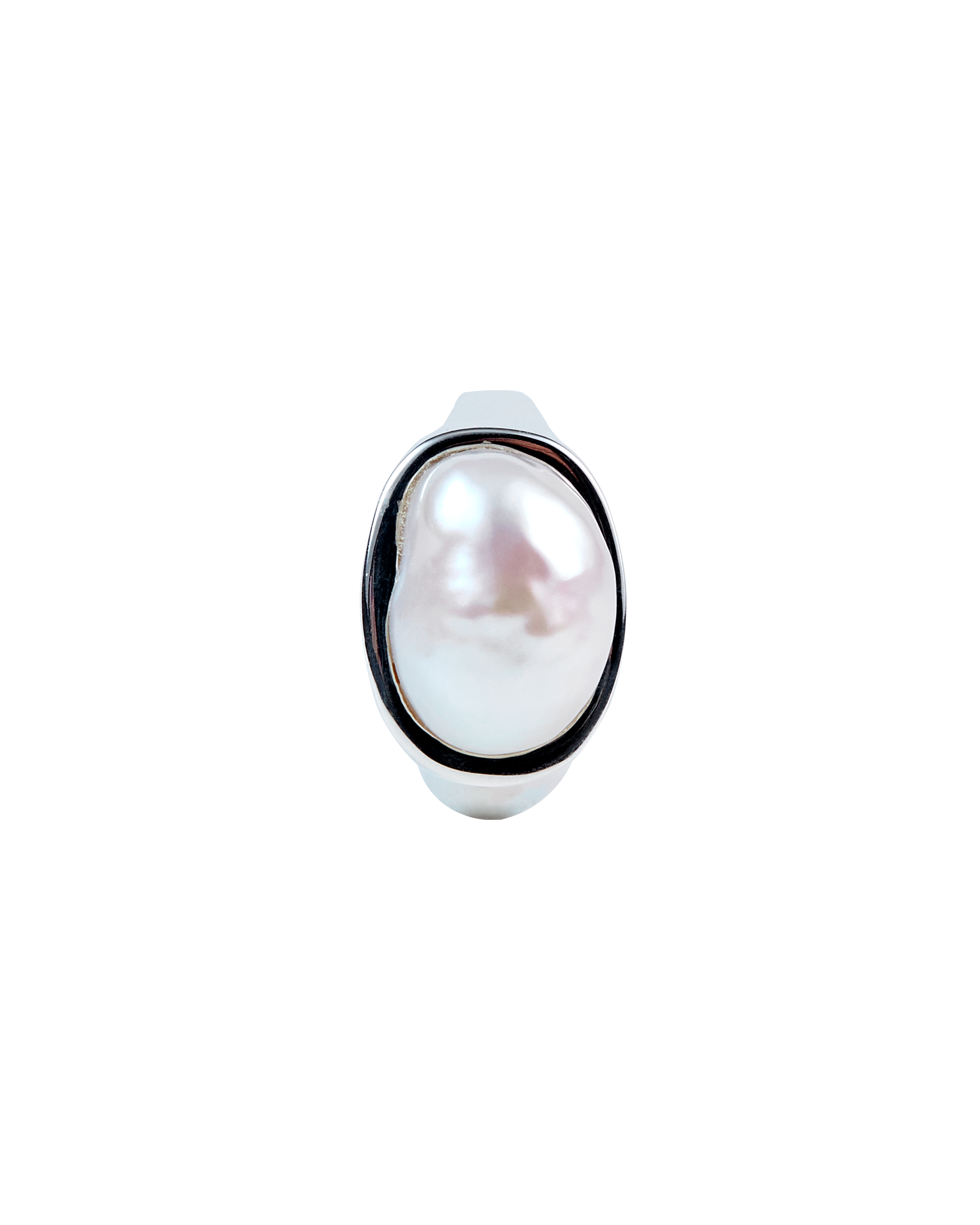 Pearl Ear Cuff -Silver-