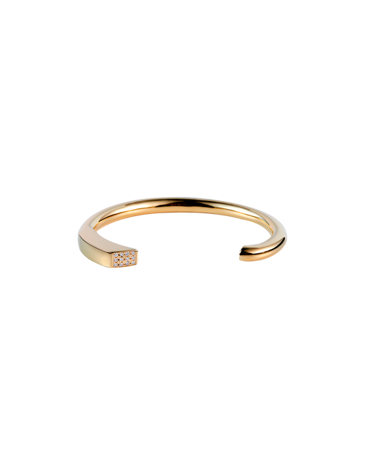 Calla Lily Bangle Diamond - Gold -