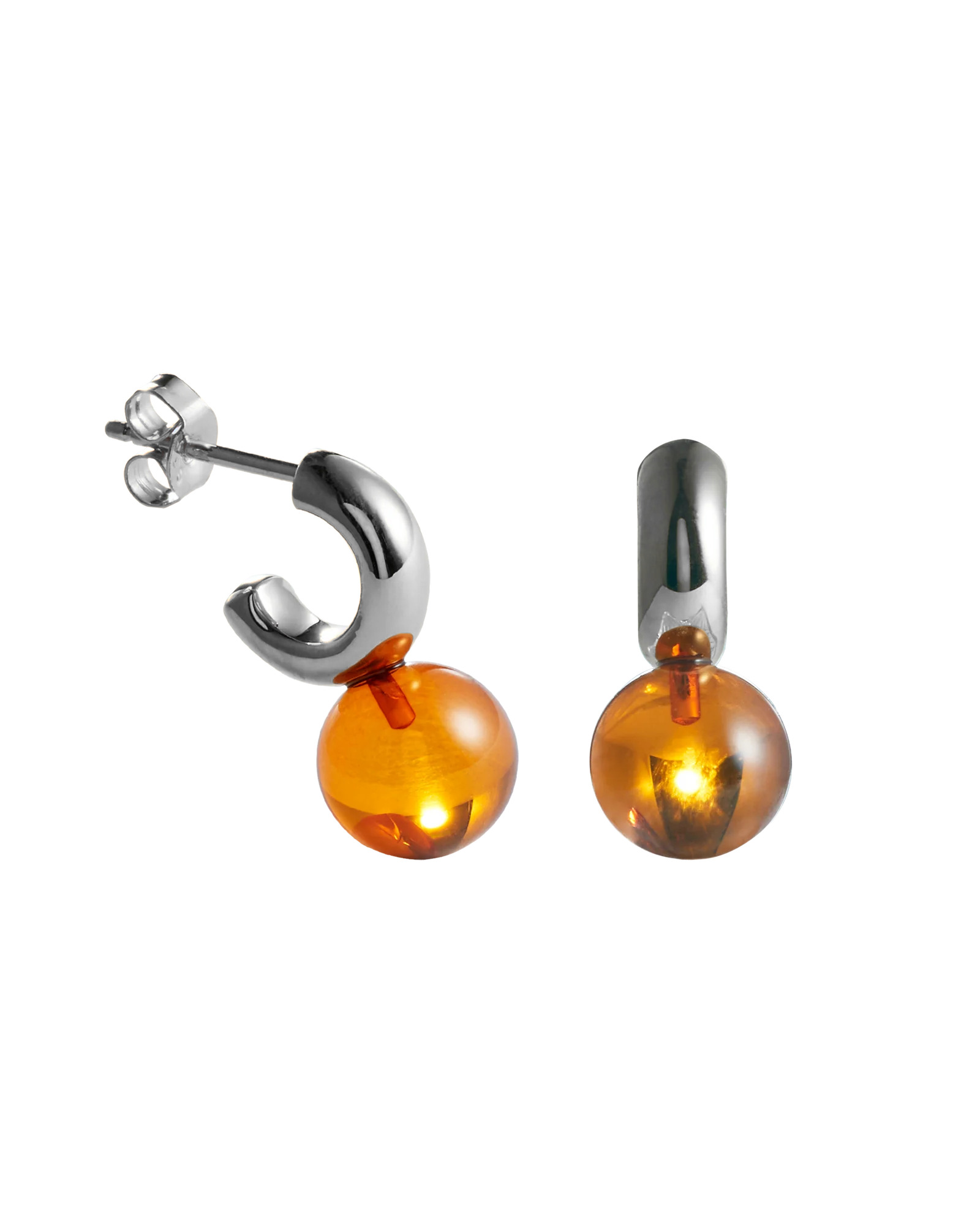 Sunny C Amber Pierce Silver -Brown-