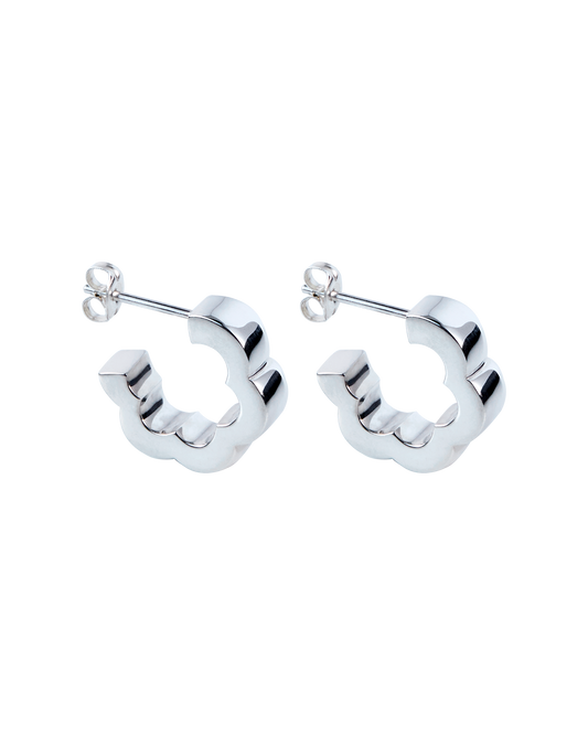 Flower Line Pierces -Silver-
