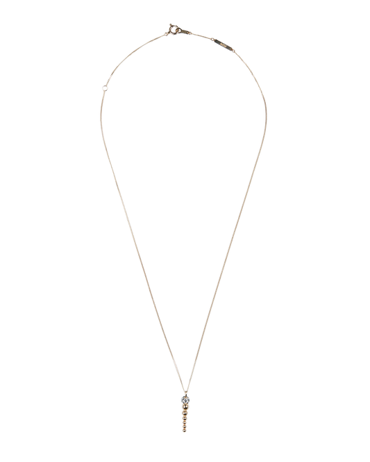 Grain Conch Shell Diamond Carre Necklace