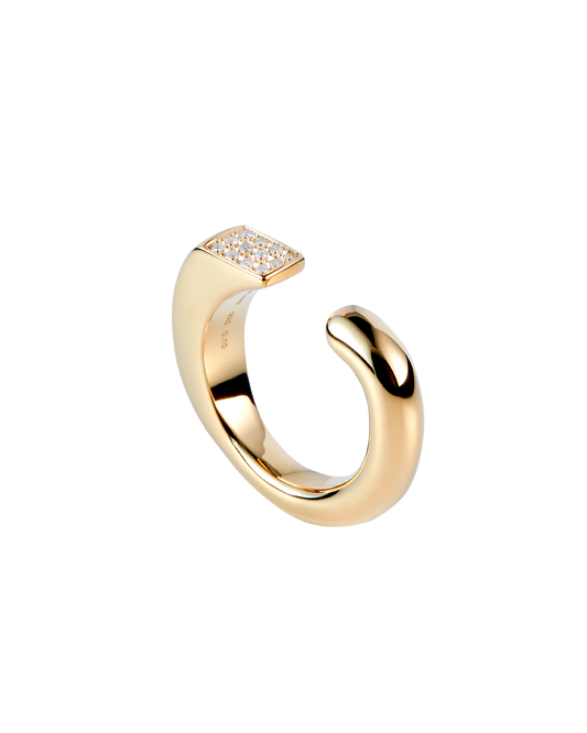 Calla Lily Ring Diamond -Gold -
