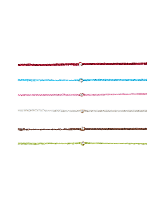 Pure Silk Bracelet 1 Diamond -Gold-