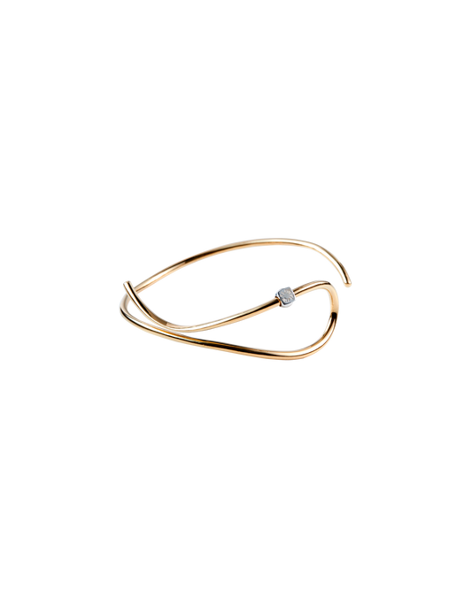 Wave Bangle Calm - Gold -