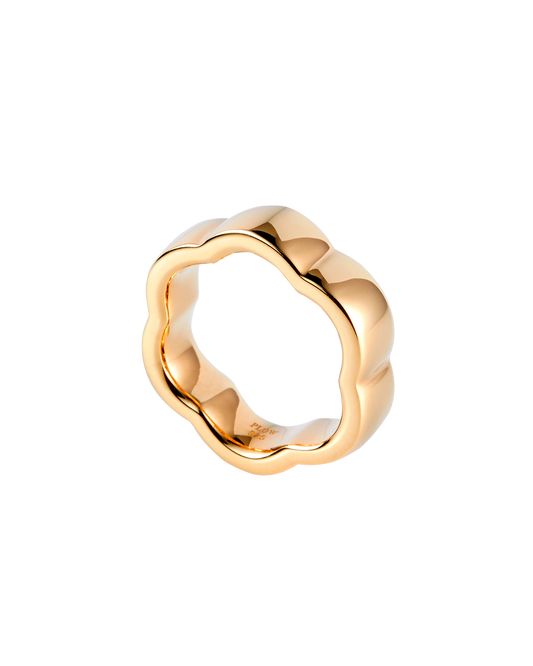 Flower Line Ring -Gold-