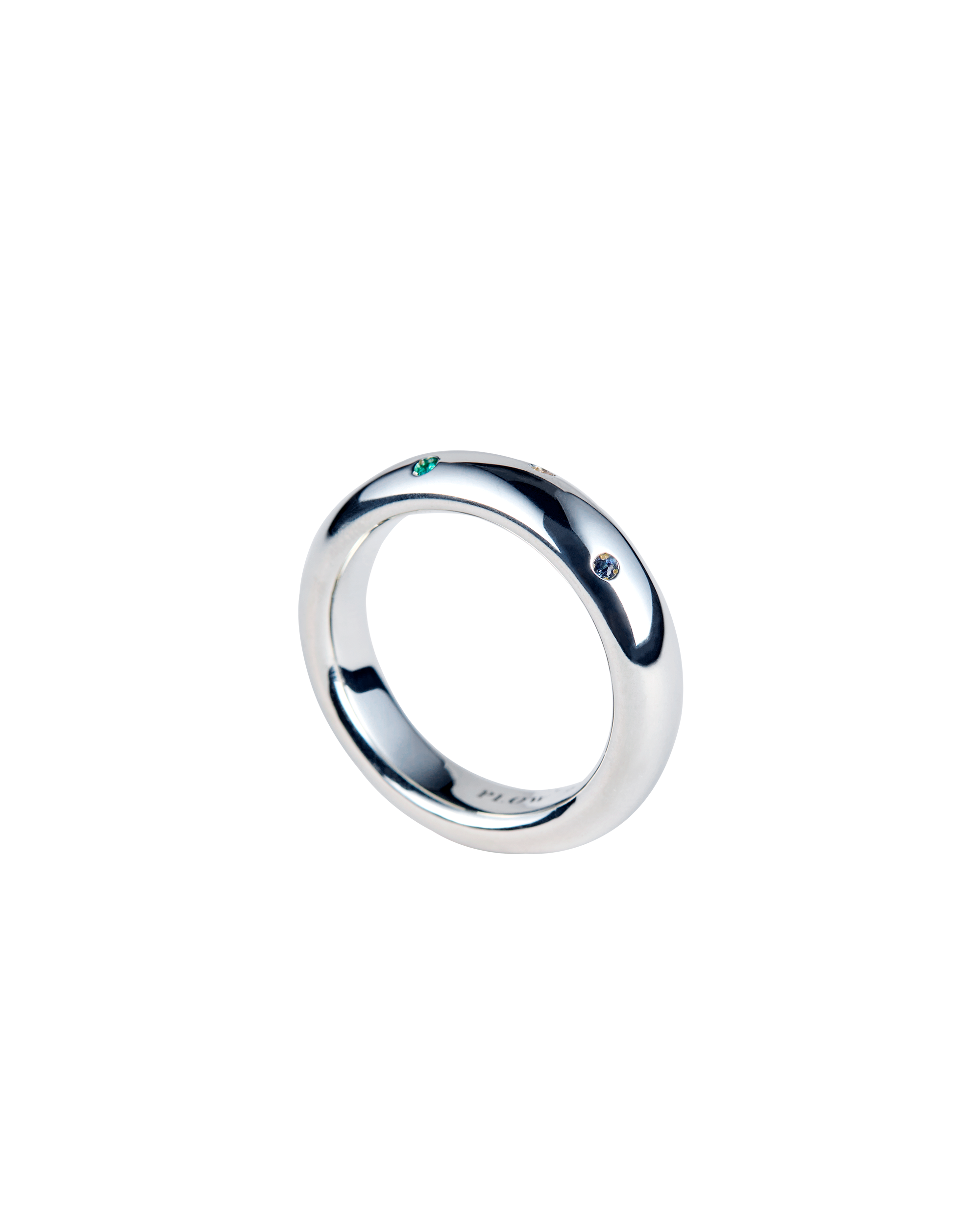 Drop Ring Multi Stone -Silver-