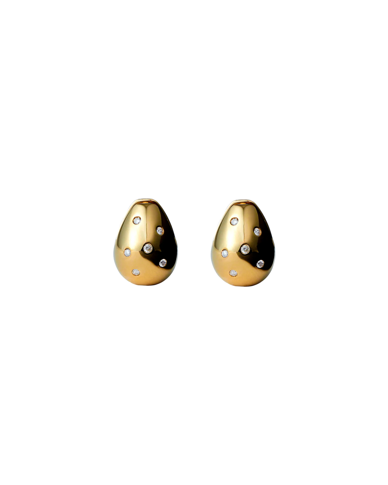 Drop Pierce S Diamond -Gold-