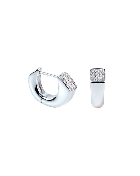Calla Lily Pierces Diamond -Silver-