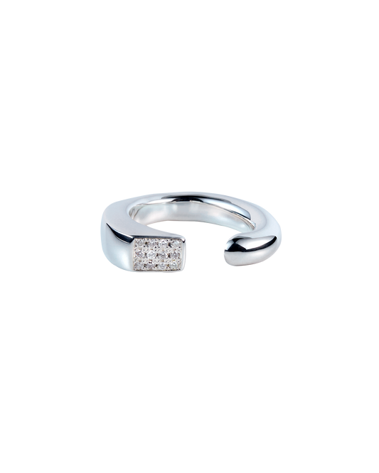 Calla Lily Ring Diamond -Silver-