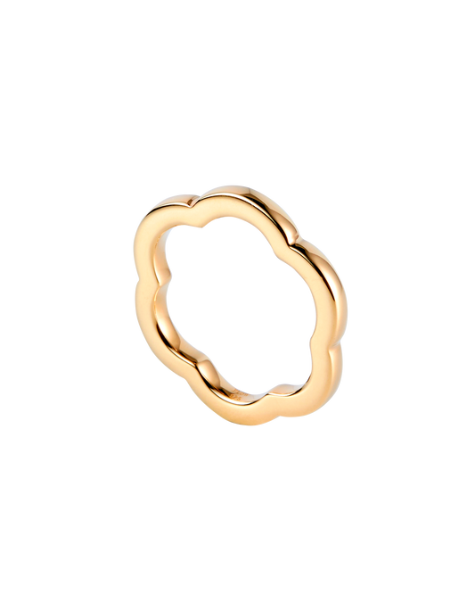Flower Line Ring S -Gold-