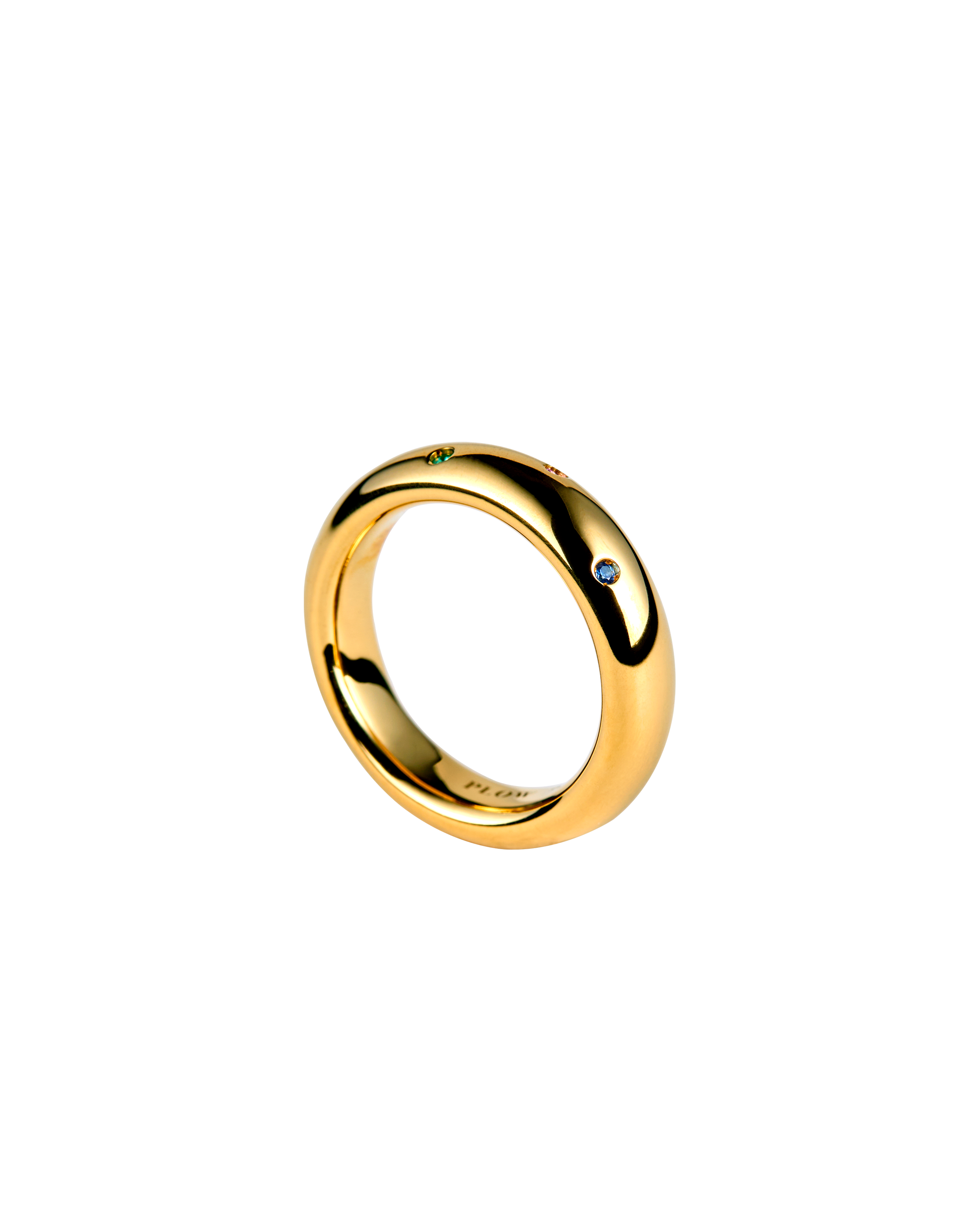 Drop Ring Multi Stone -Gold-