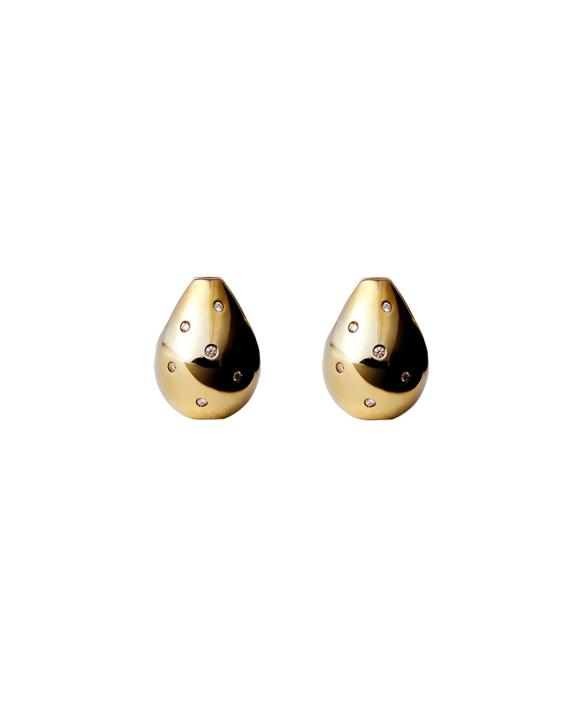 Drop Pierce Diamond  -Gold-