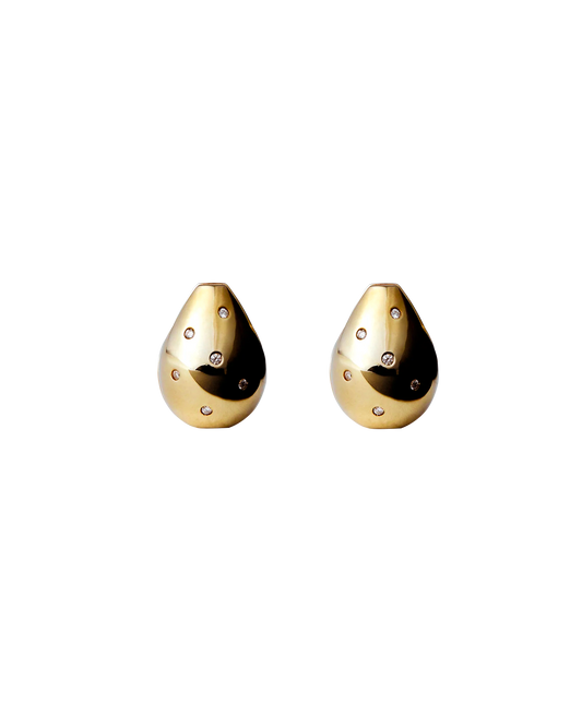 Drop Pierce Diamond  -Gold-