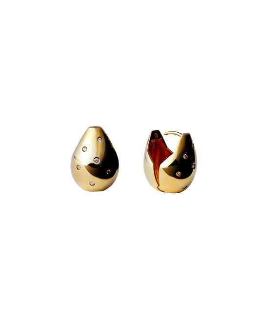 Drop Pierce Diamond  -Gold-