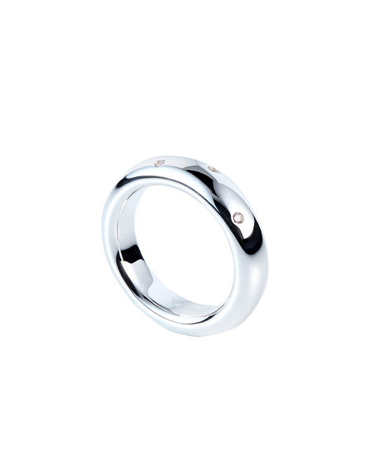 Drop Ring Diamond -Silver-