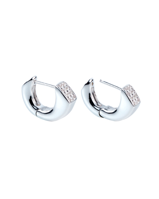 Calla Lily Pierces Diamond -Silver-