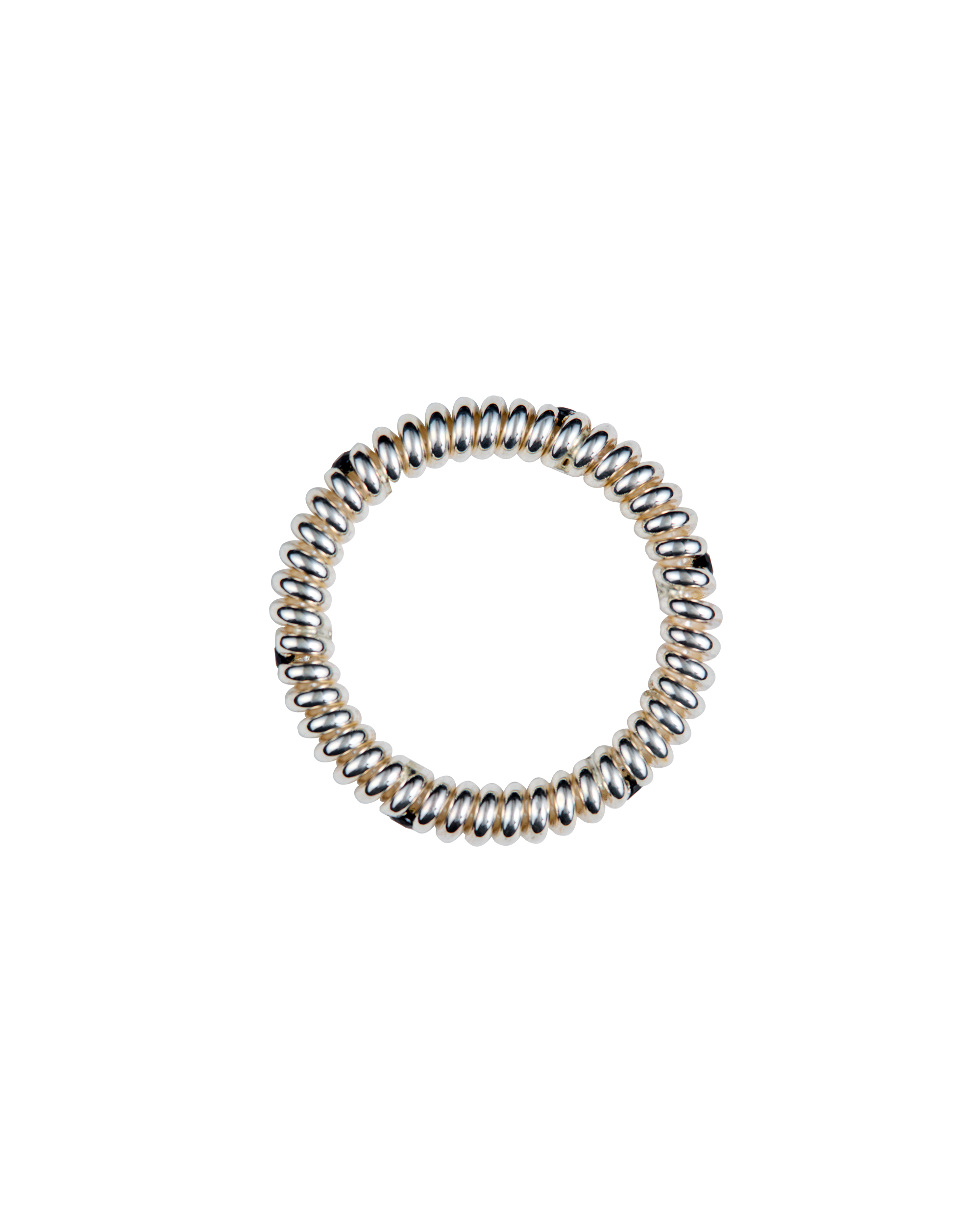 Spring 6 Stone Ring Onyx -Silver-