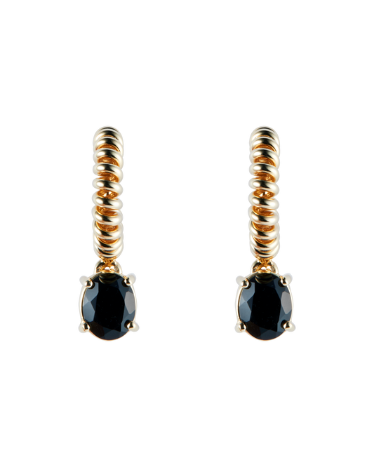 Onyx Spring Stone Pierces -Gold-