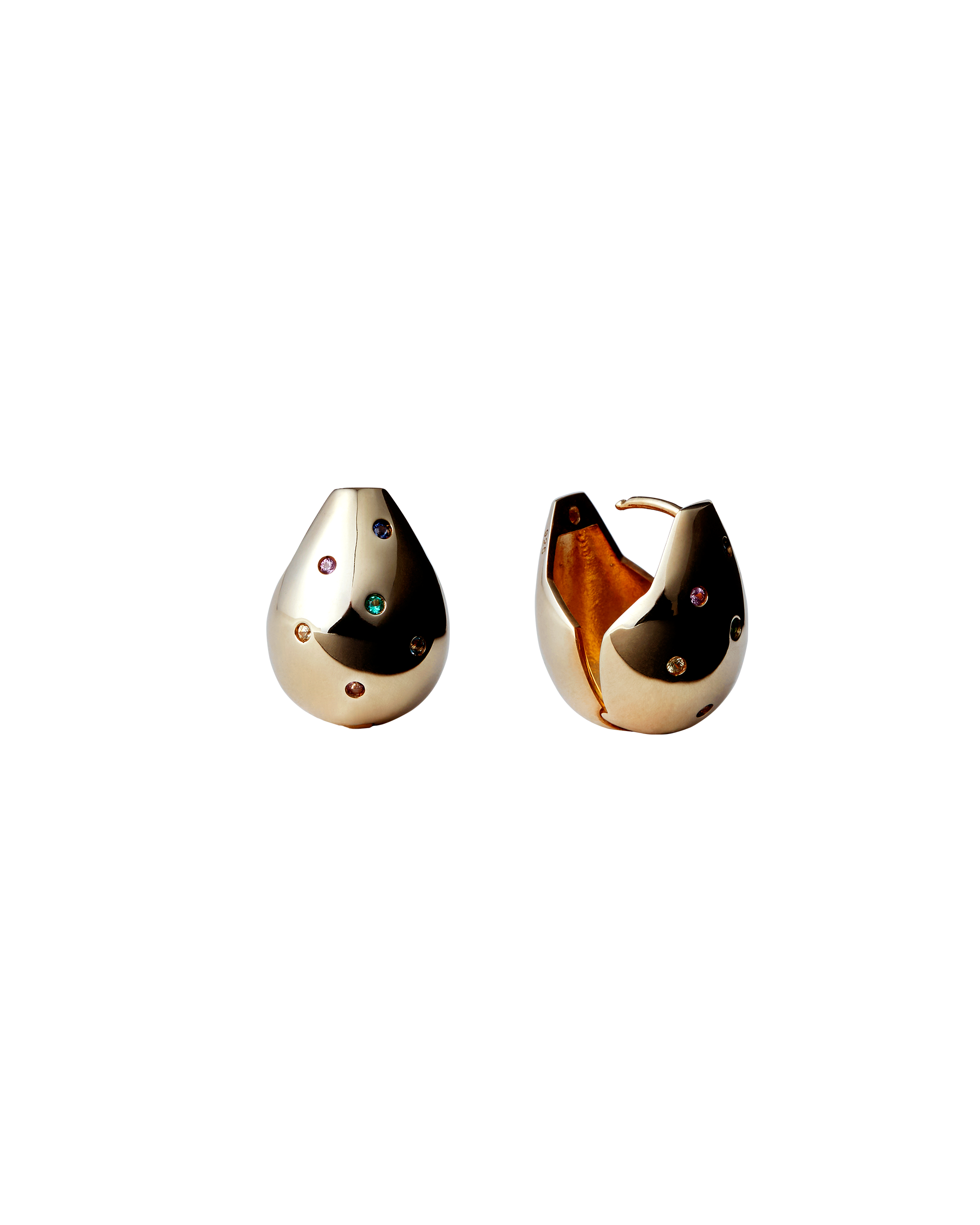Drop Pierce  Multi Stone -K10-