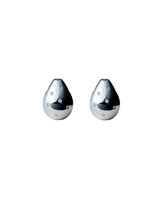 Drop Pierce Diamond  -Silver-