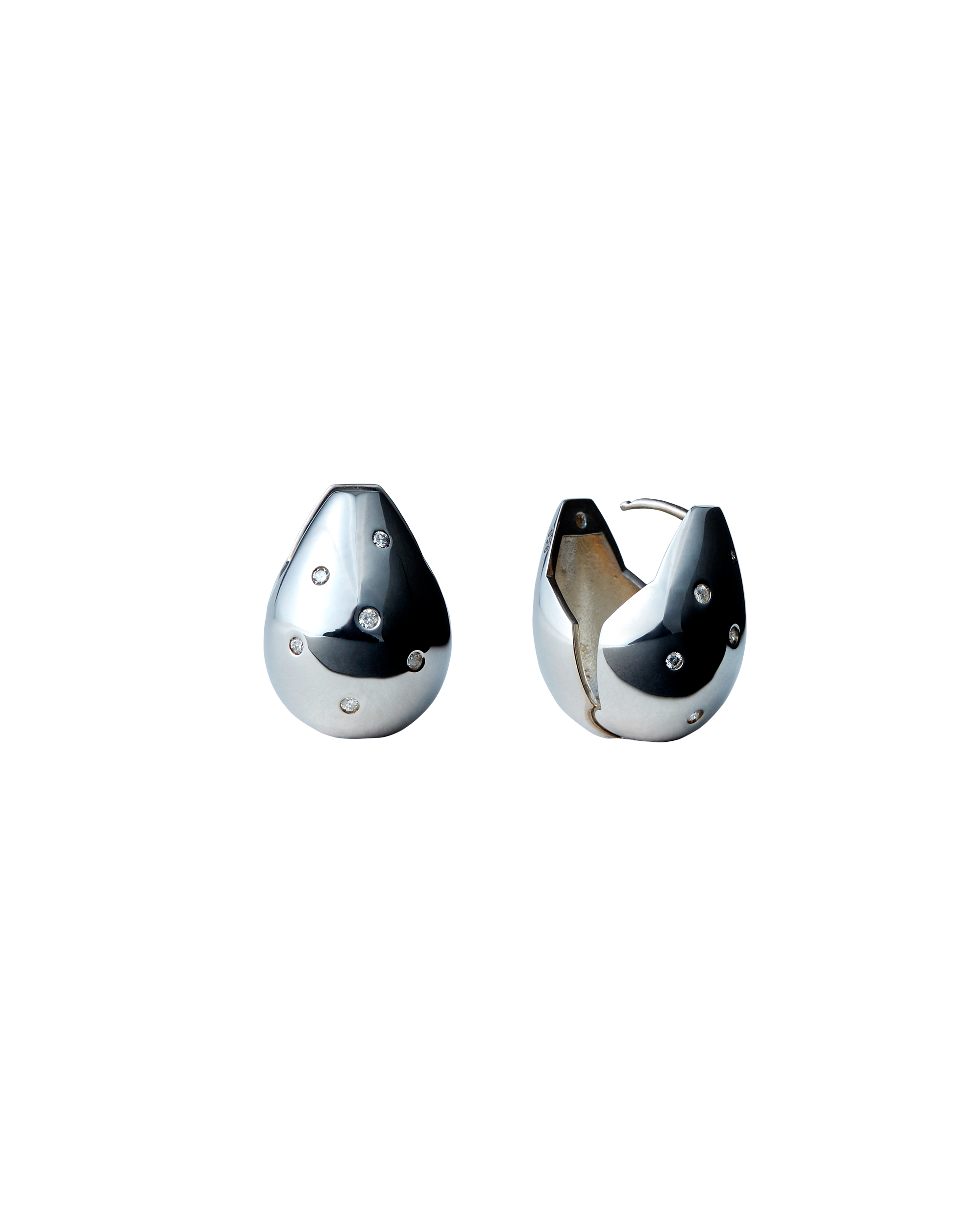 Drop Pierce Diamond  -Silver-