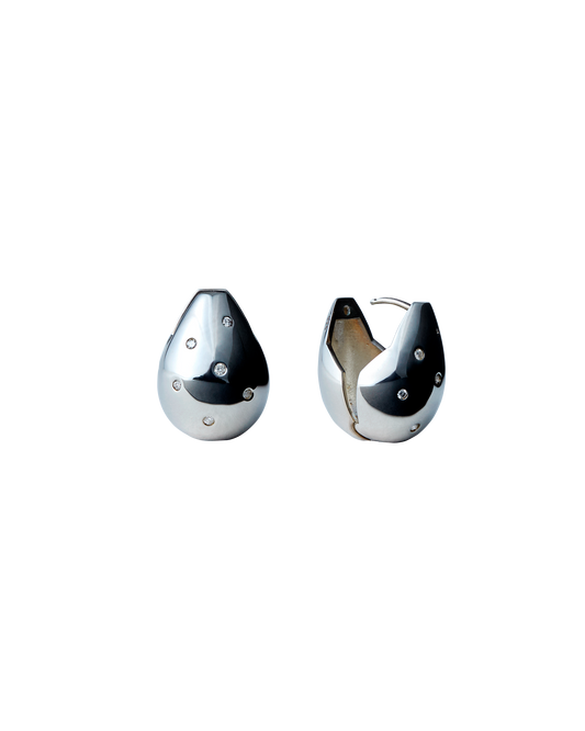 Drop Pierce Diamond  -Silver-