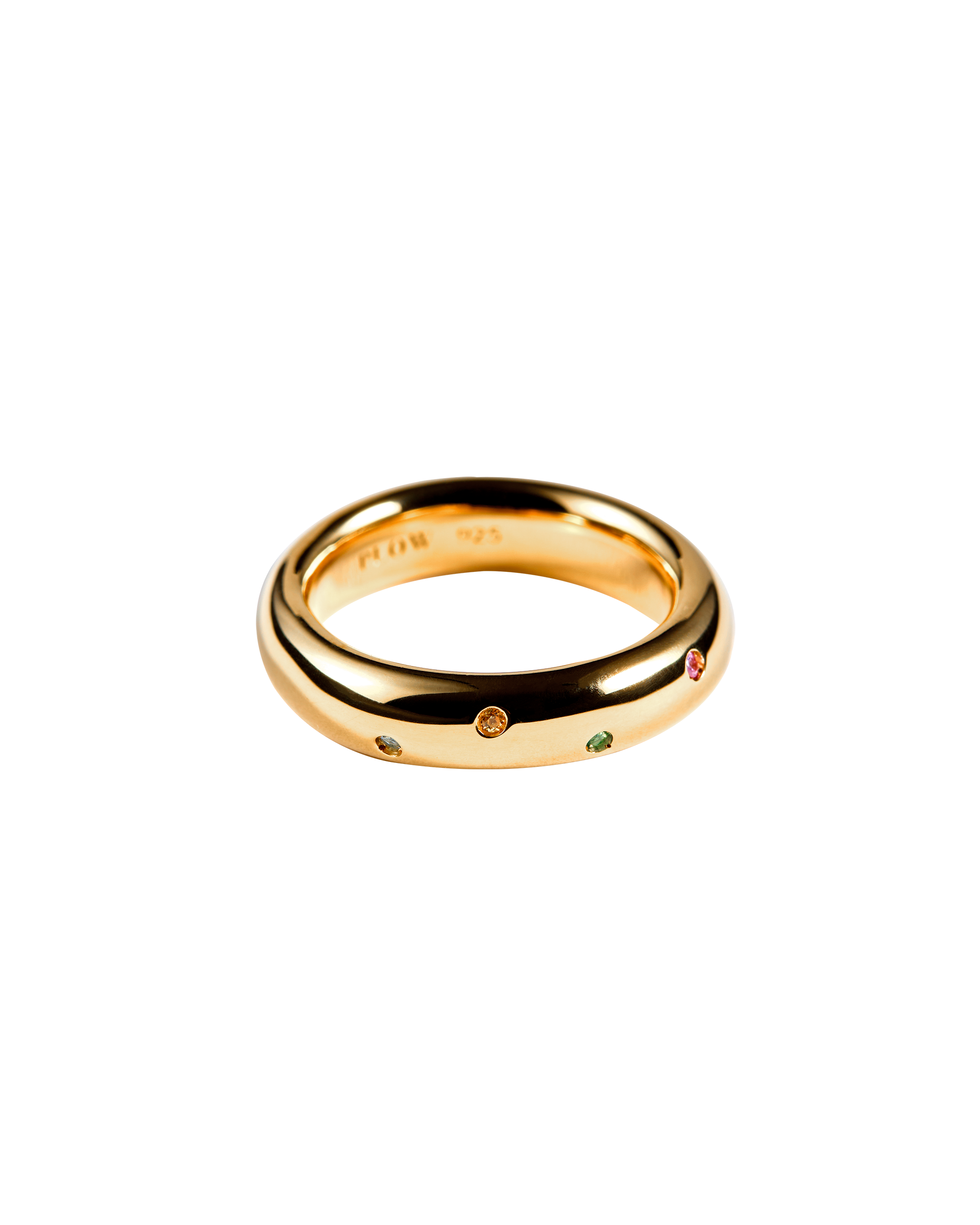 Drop Ring Multi Stone -Gold-